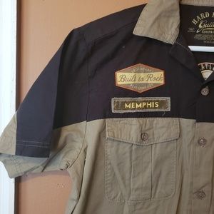 Hard rock guitar co. SM Memphis brown patches